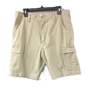 Wrangler Authentic Men's Cargo Shorts Size 34, Beige, Easy care